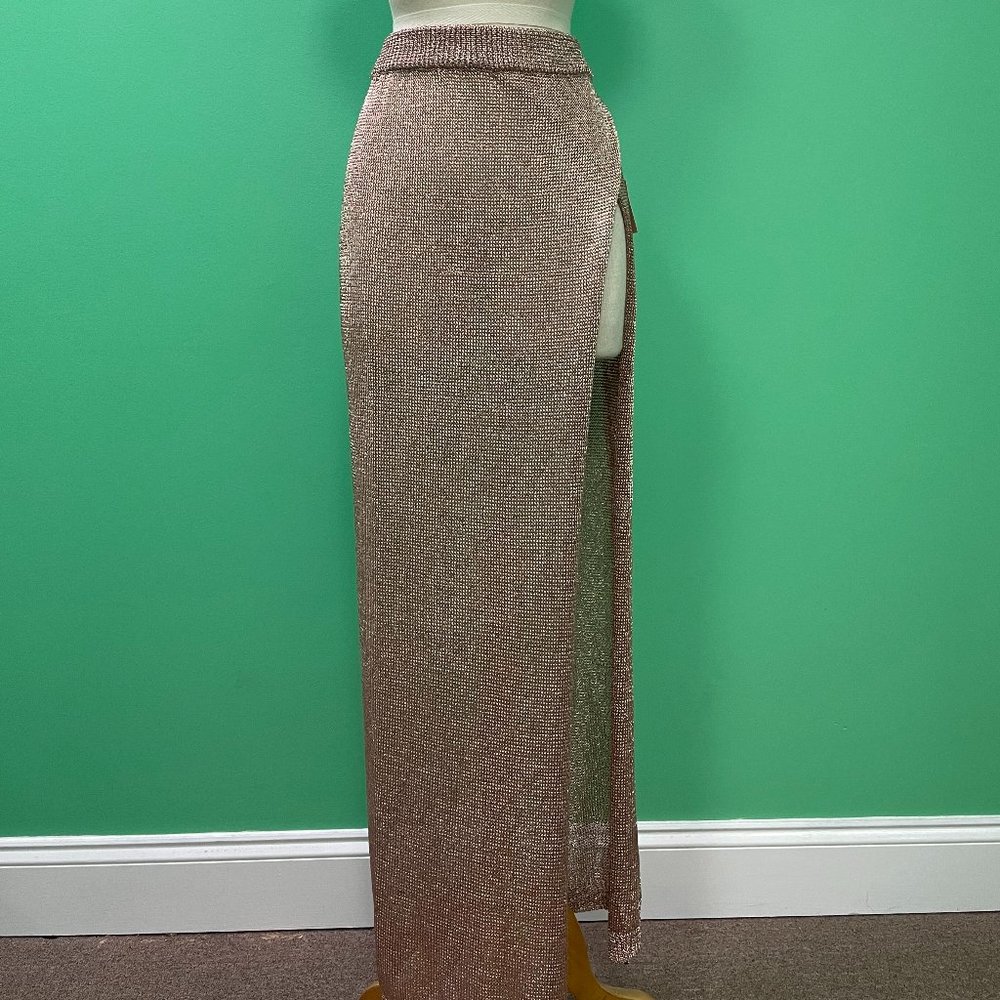 Superdown | Keva Wrap Maxi Skirt in Bronze